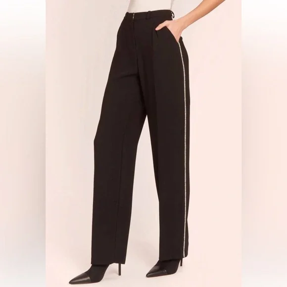 Amanda Uprichard | Pants & Jumpsuits | Amanda Uprichard Wallace Black Dress Pants Rhinestone Side Stripes High Rise L | Poshmark Amanda Uprichard | Pants & Jumpsuits | Amanda Uprichard Wallace Black Dress Pants Rhinestone Side Stripes High Rise L | Poshmark